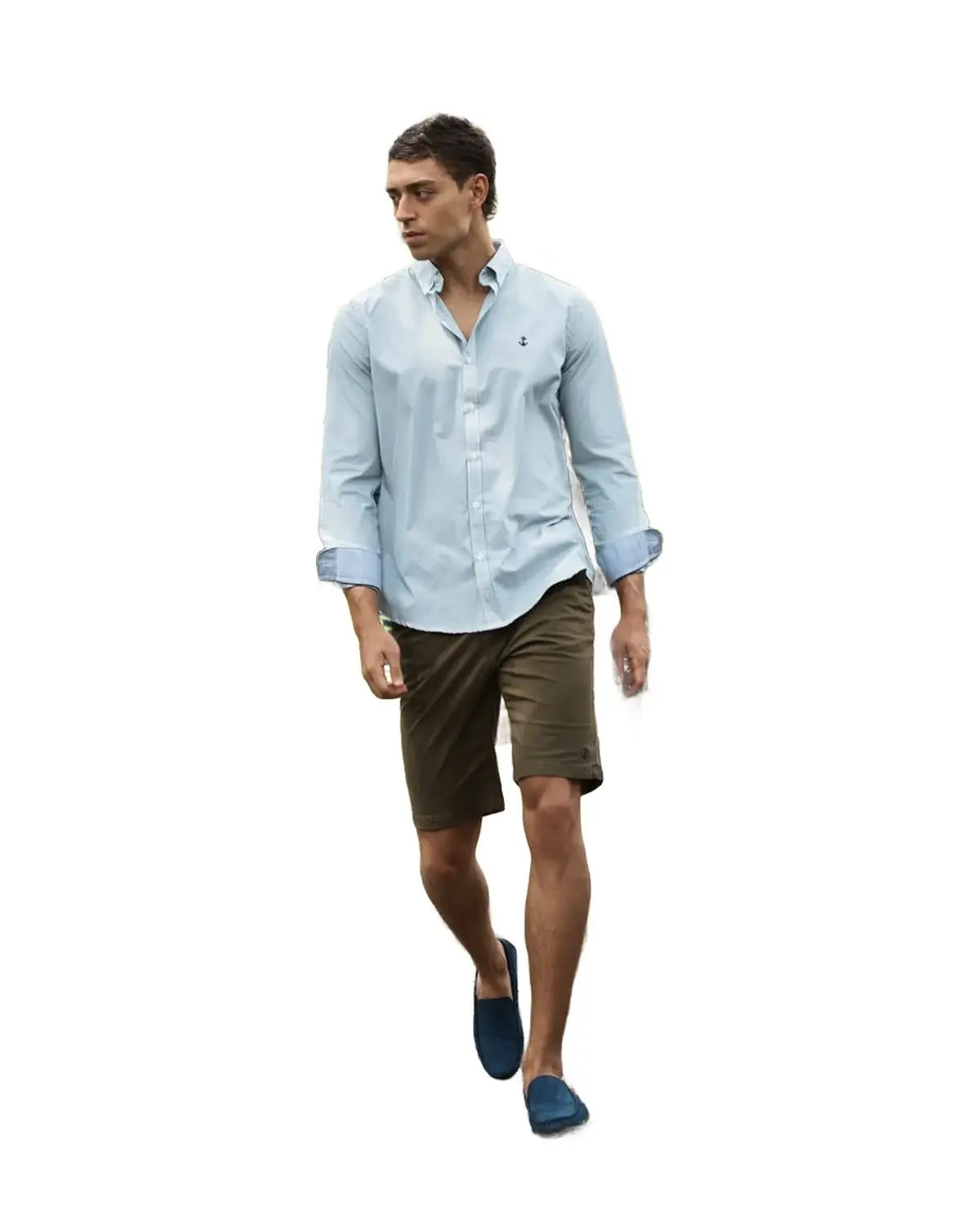Camisa Rayas Verde de NEW ANCHOR