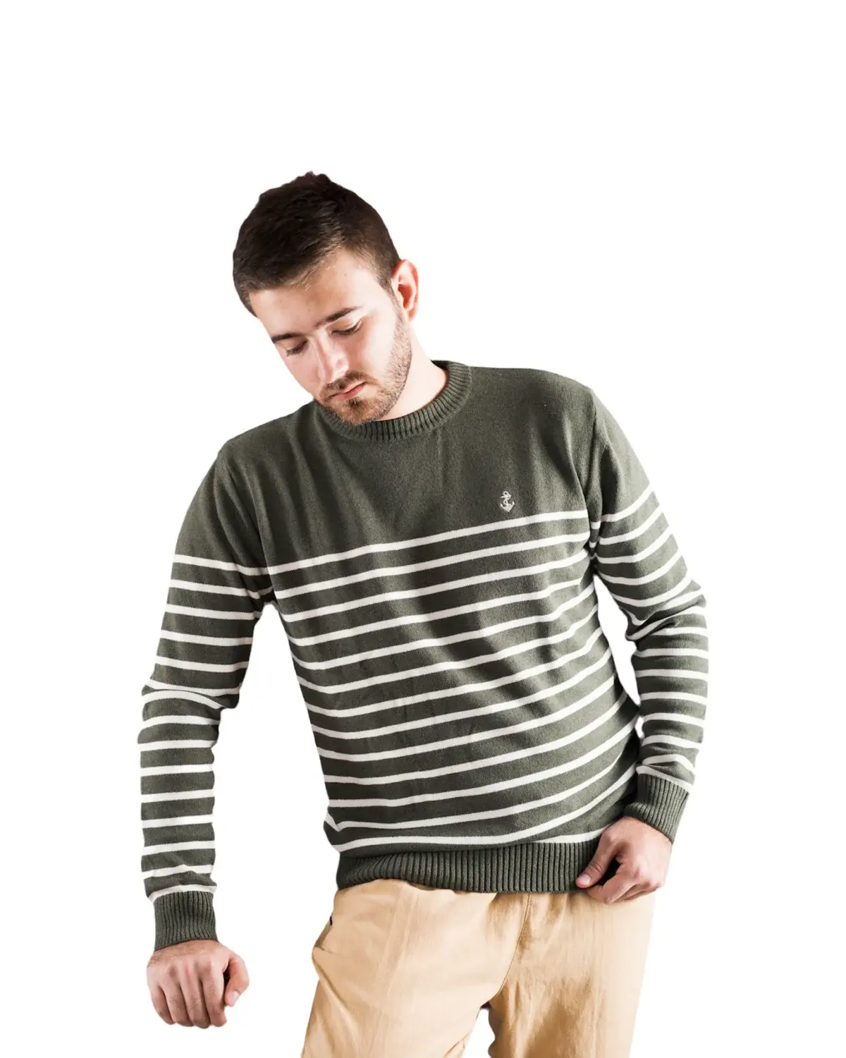 Saco Verde Rayas Blancas de NEW ANCHOR